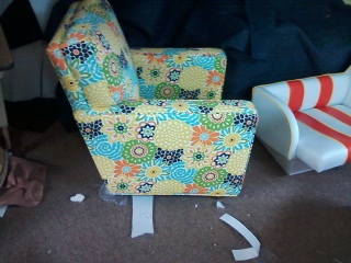 Floral upholstered chair