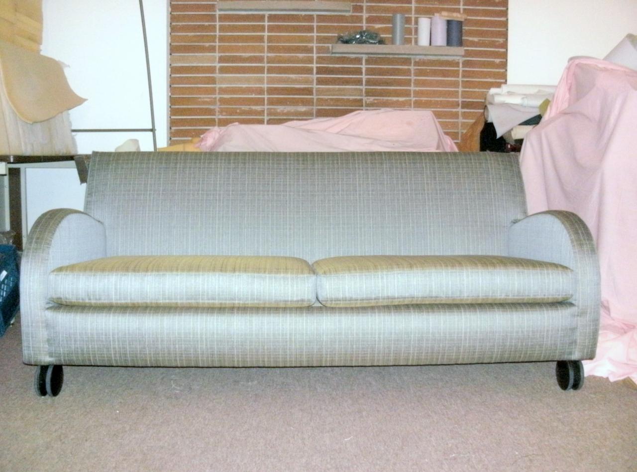 Reupholstered sofa